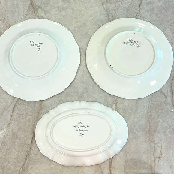 Beautiful Handpainted/handmade platters from Greece - Picture 2 of 8
